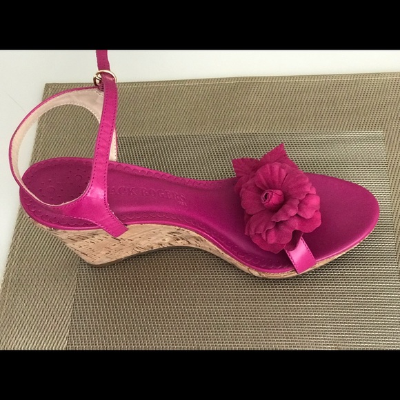 Jack Rogers Suede Petal Wedges - Picture 2 of 8